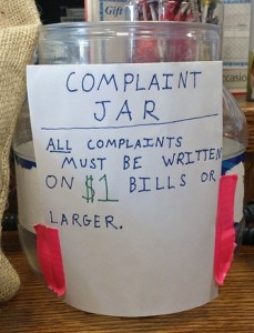 Complaints jar
